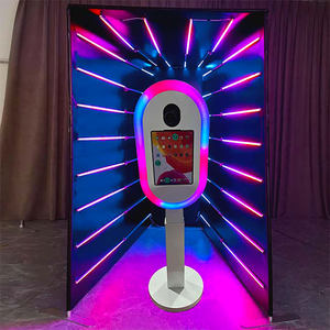 Elegant White Oval iPad Selfie <b>Booth</b> Frame Metal Featherlight Materials Instant Print Seamless DSLR Compatibility All-inclusive - Product Image 3