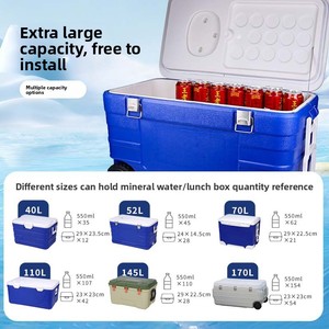 Contenitore Termico in Plastica di Grande Capacità; Scatola Isolante per Consegna Cibo, Caffetteria, Campeggio, Mercato Notturno e Attrezzatura da Pesca - Product Image 4