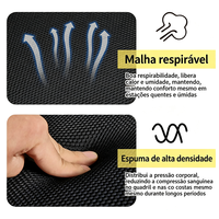 Chaise de bureau ergonomique brésilienne avec réglage en hauteur, design moderne en maille, soutien lombaire - pour usage domestique, chaise de direction en plastique