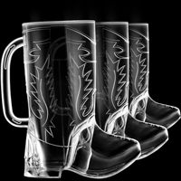 Vente en gros 17oz transparent PS créatif forme allemande verre plastique bière verre tasse Cowboy botte tasse pour la fête