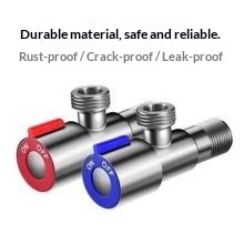 Válvula Angular de Cobre, Gran Caudal, Diseño de Lujo, <span class=keywords><strong>Origen</strong></span> China, para Cocina y Baño, 1 Año de Garantía, Sin Servicio Postventa - Product Image 3