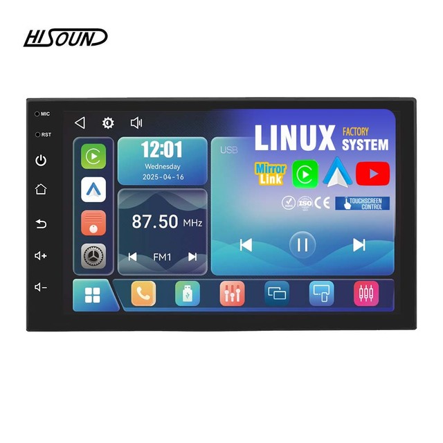 Factory 7 Inch 2 Din Car MP5 Player Car Radio Wireless Carplay DSP FM BT USB Android Auto OEM