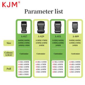 Hebilla Fabricante 15mm 18mm 25mm 32mm 38mm 50mm Hebilla de bolsa Hebilla de plástico de Liberación lateral ajustable - Product Image 3