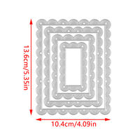 AAGU 4 pz/set metallo taglio Die Scrapbook in rilievo Album decorazione carta invito pizzo rettangolo Scrapbook Craft taglio muore