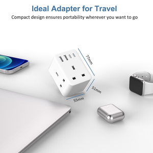 Adattatore da viaggio in 3 modi da UK a europa con 2USB e 2USB-C con standard di sicurezza per Germany francia spagna portogal Iceland Greece - Product Image 5