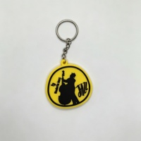 Individueller 2D Weich-PVC Schlüsselanhänger Personalisiertes Logo Gummi-Schlüsselring Musikfestival Souvenir Werbegeschenk Maßgefertigter PVC-Schlüsselanhänger