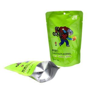 Sac de nourriture de châtaigne à impression personnalisée Pet/al/PE sac de pochette de cornue stérile Pet/al/PE thermoscellé en feuille d'aluminium matériau recyclable pur vert - Product Image 3