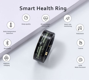 Anillos inteligentes con rastreador para medición de oxígeno en sangre, cuidado de la salud, estadísticas deportivas, monitoreo del sueño y medición del estrés - Product Image 4