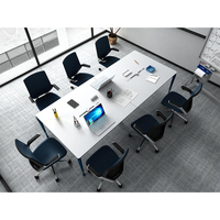 Fournisseurs de bureaux modulaires pour salles de conférence, bureaux industriels, meubles blancs, grands et petits, table de réunion pour 8 personnes