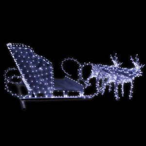 Buitenverlichting <span class=keywords><strong>LED</strong></span> Kerstman rendier slee met <span class=keywords><strong>LED</strong></span>-verlichting vliegende rendieren verlichting 3D Kerstlicht displays - Product Image 5
