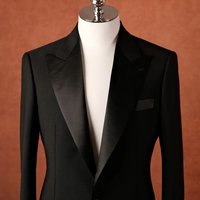 Costume sur mesure noir avec revers pour homme, costume classique pour homme, costume professionnel personnalisé, robe de mariée sur mesure