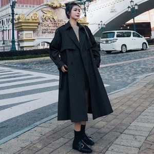 2026 New Spring Wholesale Double Breasted <strong>Trench</strong> <strong>Coat</strong> <strong>Women</strong> Belted Midi Over Knee <strong>Petite</strong> British Oversized Beige Casual Loose - Product Image 5