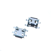 Conector de puerto de carga USB B de 5 pines Micro USB Tipo B hembra, receptáculo SMT SMD para montaje en PCB, MOQ pequeño, directo de fábrica