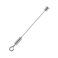 Câble de sécurité en acier inoxydable haute tension de 2 mm avec crochets