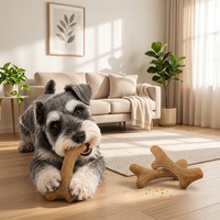 Juguete dental duro de plástico ecológico y duradero con forma de asta de ciervo para perros, para aliviar el aburrimiento y suministro para programas de tiendas de mascotas