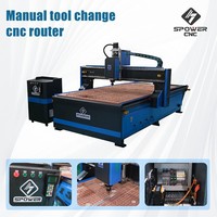 Hochleistungs-CNC-Fräse 1325 mit manuellem Werkzeugwechsel und PVC-Vakuum-Arbeitstisch