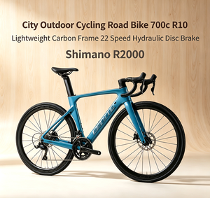 Bicicleta de Carretera Urbana para Ciclismo al Aire Libre 700c R10, Cuadro Ligero de Carbono, 22 Velocidades, Freno de Disco Hidráulico <span class=keywords><strong>Shimano</strong></span> R2000 - Product Image 1