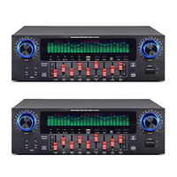 Amplificateur Récepteur Hi-Fi Mini Domestique en Métal 150W RMS 2.0 Canaux 96dB SNR avec Télécommande et Lecteur USB