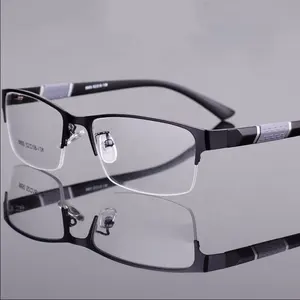 2024定制柔性眼镜男女通用廉价半框蓝光阻挡普通眼镜男士长方形阅读眼镜框
