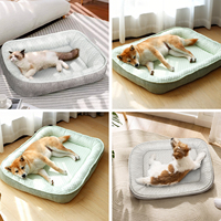 Grand lit de refroidissement pour animaux de compagnie en tissu de glace, lit de sommeil orthopédique pour chien