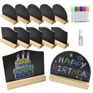 Wooden <b>Message</b> <b>Board</b> Irregular Shape Black Chalkboard With Stand Home Use Rustic Design Christmas Decoration - Product Image 4