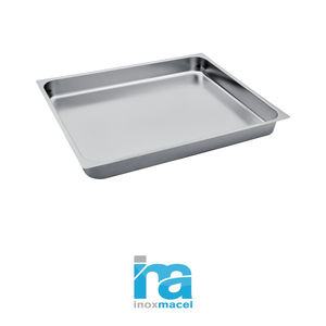Plateau de four GN 2/1 en acier inoxydable 65 × 53 × 6,5 h cm, 2965 g, base plate Inox Inox Macel - Product Image 4