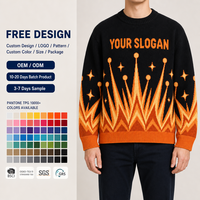 Pull en tricot décontracté pour homme avec logo personnalisé, motif tricoté, manches longues, col rond, pull en tricot pour homme