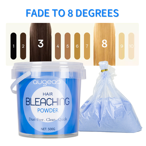 Bajo MOQ Buena calidad Augeas Salon Sin polvo Rápido Desvanecimiento rápido Bajo amoníaco Profesional permanente Nivel 9 Polvo blanqueador de cabello - Product Image 3