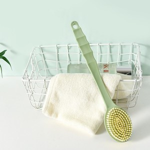 Long <b>Handled</b> Soft Bristled Bath Brush For Scrubbing And Bathing Plastic Body Exfoliating Tool With Handle - Product Image 1