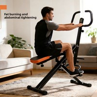Appareil de fitness multifonctionnel pliable Lingxi pour entraînement abdominal et de la taille, type simulateur d'équitation