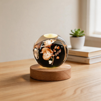 Veilleuse tactile rechargeable, Ornement lumineux, Cadeau d'anniversaire pour filles, Lampe boule de cristal à intensité variable, design de niche Tanabata, design raffiné