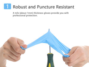 Suministro DE SEGURIDAD Guantes de nitrilo Sin polvo 3 Mil Protección de manos Guantes de higiene sin látex Fábrica en polvo - Product Image 5