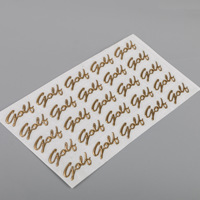 Étiquette autocollante dorée personnalisée en métal transfert UV pour bouteilles de parfum Autocollants en vinyle très collant pour lettres de voiture Étiquettes d'emballage de qualité supérieure