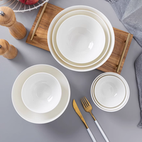 Bols en céramique de porcelaine blanche unie, écologiques, style bohème, 4,5-8 pouces, personnalisables, LOMATO SDM69, durables, vente en gros