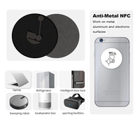 Muestras Gratis Etiquetas Adhesivas Inteligentes Nfc Antimetal Impermeables con Chip Rfid Ntag213 Programable y Código QR Impreso