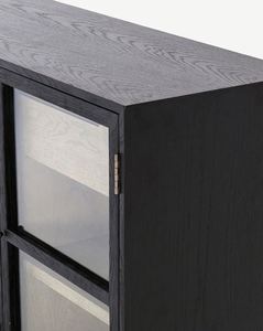 Meuble de rangement mural simple en bois massif de style américain haut de gamme pour vaisselle, idéal pour salon ou meuble TV d'hôtel - Product Image 2