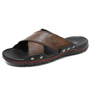 Sandalias de Playa Casuales y Transpirables para Hombre, con Parte Superior de PU, Diseño de una Pieza, Punta Abierta, para Uso en Exteriores en Verano - Product Image 4