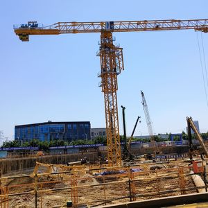 DAHAN QTZ500-8530 Flat Top Tower <span class=keywords><strong>Crane</strong></span> Kapasitas 25 Ton Tinggi Angkat Maksimum 350m Jangkauan 85m Mesin PLC Efisiensi Tinggi - Product Image 3
