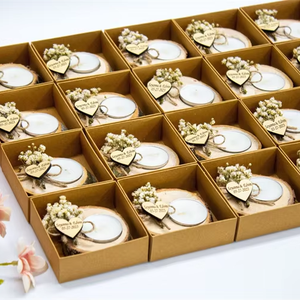 Rustic Custom Eco-Friendly Handmade Wedding Favors Shower Birthday Gifts Wooden <strong>Tealight</strong> Candle <strong>Holder</strong> for Guests - Product Image 3