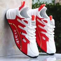 Baskets basses décontractées en maille pour hommes grandes tailles, chaussures de sport polyvalentes à semelle souple pour l'été