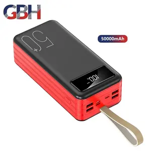 Banco de energía promocional de 50000 mah, cargador portátil de teléfono móvil de tamaño, 50000 Mah, para exteriores, Iphone