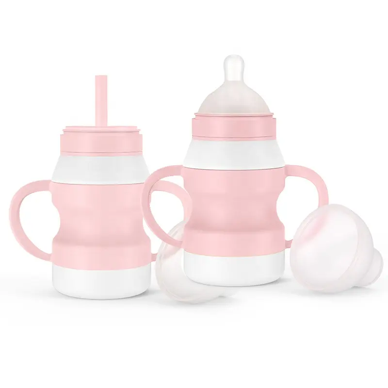 Wholesale Silicone Training Cup Baby Products Kids Training Drinking Cup With Handle Baby Training Cups