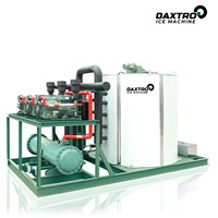 Machine à glace en paillettes industrielle de 50 tonnes, refroidie par eau, fonctionnement continu 24h/24, pour la refroidissement des barrages, des ports océaniques et des mines
