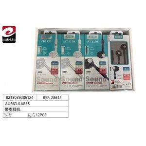 Stereo Earphone With Mic ST-1130 Fashion Sound 12Pcs Pack - Product Image 1