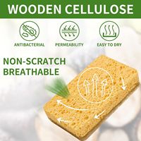 Éponge à vaisselle en cellulose naturelle, biodégradable, en sisal, réutilisable, lavable, en pulpe de bois, pour le nettoyage de la vaisselle