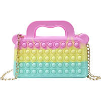 Sac à bandoulière sensoriel anti-stress tendance en silicone parfumé arc-en-ciel