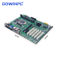 Carte mère à 5 emplacements PCI, double LAN, 6 ports COM RS232 RS485 pour machine CNC, contrôle industriel, automatisation