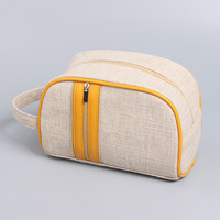 Nouvelle pochette d'emballage à fermeture éclair en toile de coton biologique écologique lin RPET recyclé naturel sac de maquillage recyclé sacs à cosmétiques en Jute