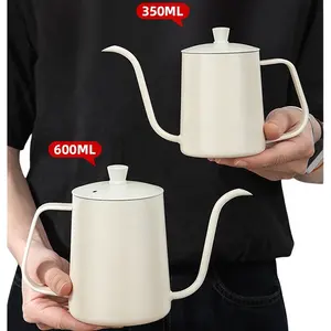 304 Stainless Steel Coffee Pot Handle Coffee Kettle Gooseneck 350ml 600ml Pour Over Coffee Maker
