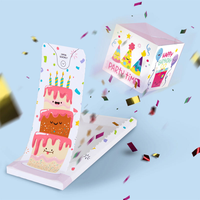 Carpeta de Regalo Sorpresa 3D con Efecto Explosión, Materiales Reciclados, Grabado en Relieve, Plegable, Cierre Magnético, Porta Dinero de Cumpleaños, DIY